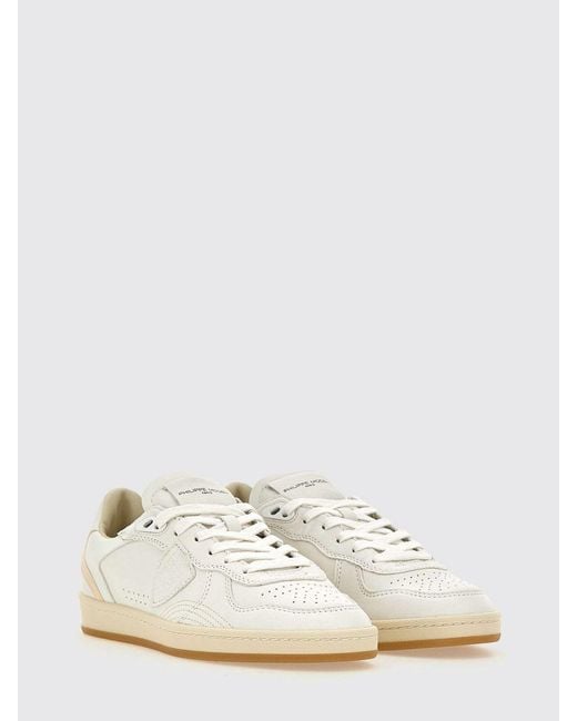 Philippe Model White Pgal Leather Sneakers
