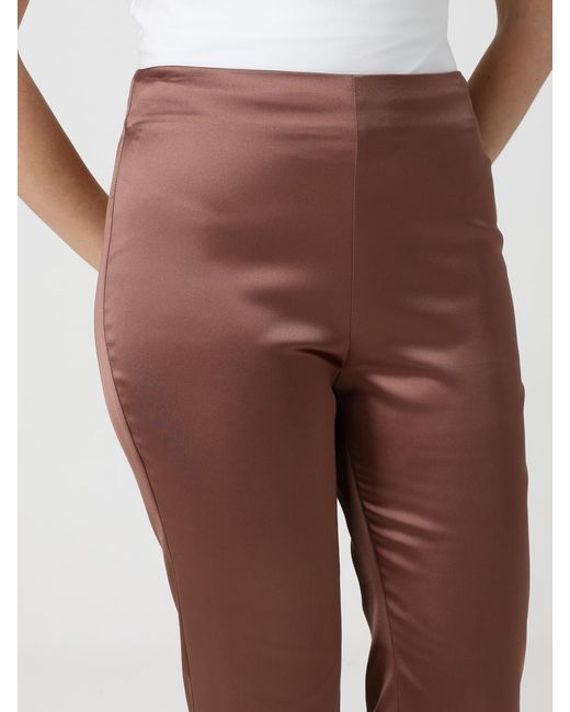 Pinko Brown Satin Flared Trousers
