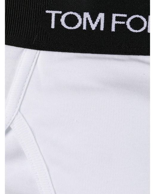 Tom Ford White Stretch Cotton Briefs for men