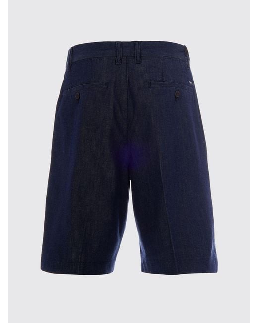 Emporio Armani Blue Cotton Blend Shorts for men