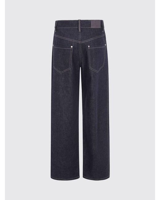 Brunello Cucinelli Blue High-Waisted Straight Jeans