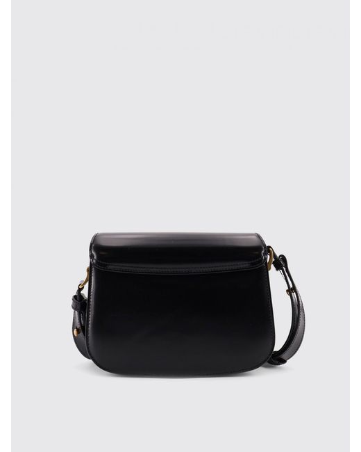 AMI Black Glossy Calfskin Bag