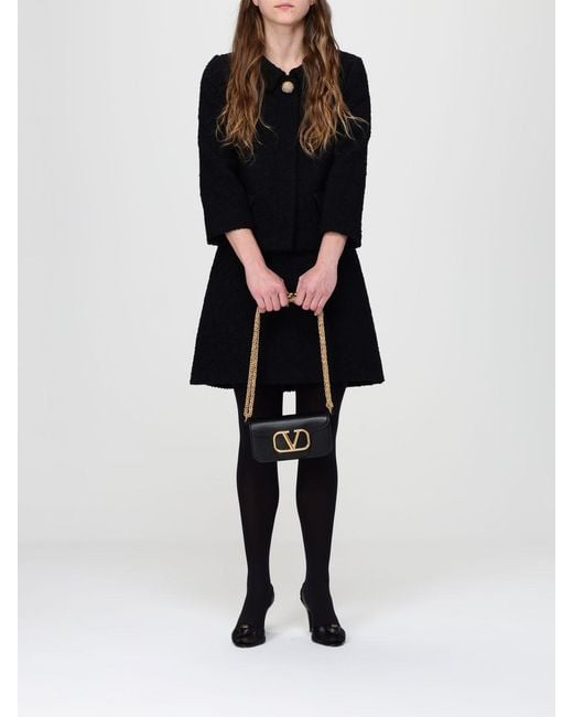 Valentino Blue Virgin Wool Blend Bouclé Mini Skirt