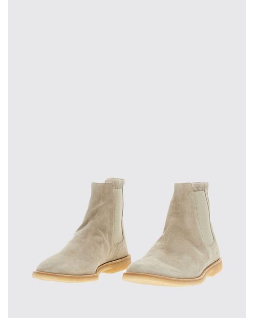 Common Projects Natural Bottines En Cuir À Empiècements Élastiqués for men