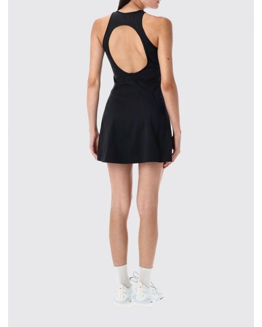 Adidas By Stella McCartney Black Stretch Technical Fabric Sport Dress