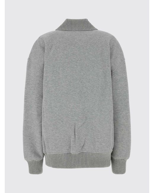 Gucci Gray Cotton Blend Zip Bomber Sweatshirt