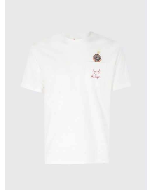 Mc2 Saint Barth White Cotton T-Shirt With Logo for men