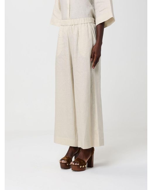Max Mara Natural Linen Crop Trousers