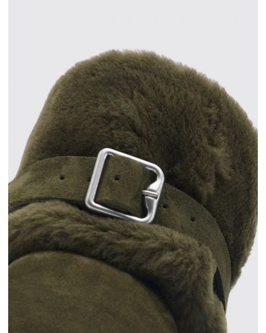 Burberry Green Stiefeletten Aus Veloursleder Mit Shearling