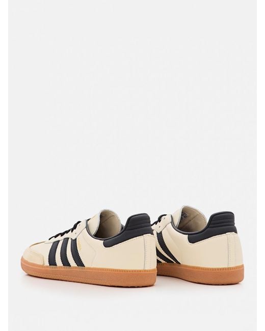 Adidas Originals Natural Samba Leather Sneakers for men