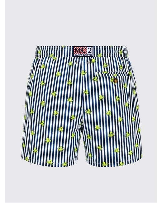 Mc2 Saint Barth Blue Bandana Print Swimsuit for men