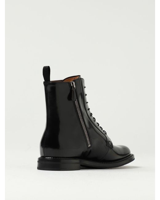 Church's Black Alexandra Ankle Boots In Brushed Leather
