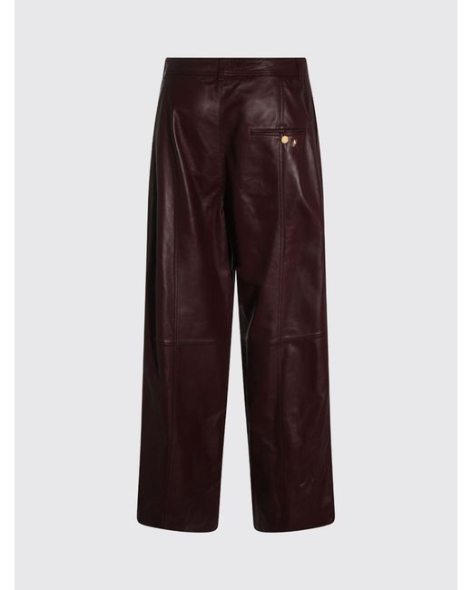 Alberta Ferretti Purple Mid-Rise Wide Leg Trousers