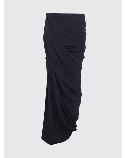 Entire studios Black Stretch Cotton Long Skirt