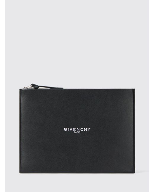 Givenchy Black Antigona Stamped Leather Pouch for men
