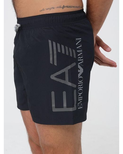 EA7 Blue Polyester Swimsuit for men