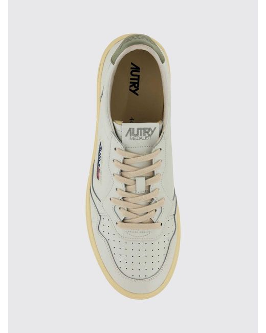 Autry White Medalist Low Sneakers for men