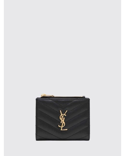 Saint Laurent Black Cassandre Wallet