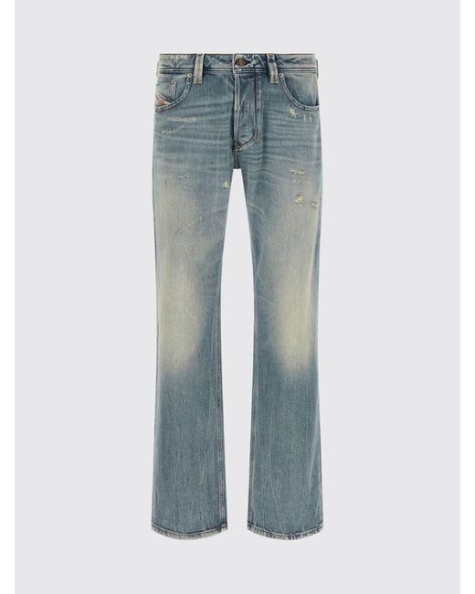 DIESEL Blue 1985 Larkee Regular Fit 5-Pocket Stretch Cotton Denim Jeans for men