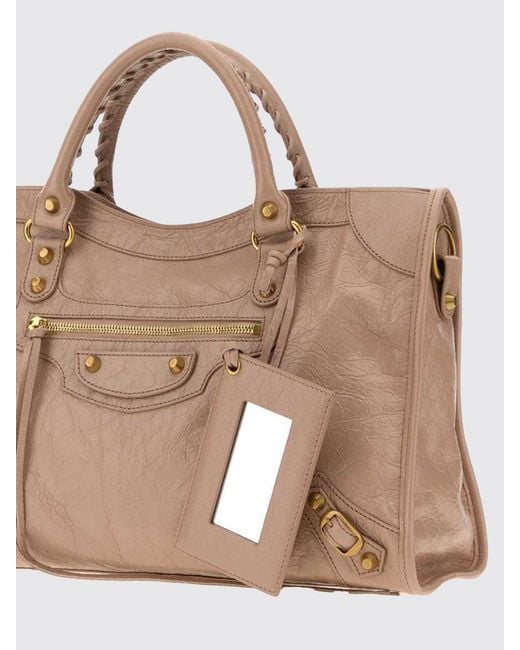 Balenciaga Pink Le City Arena Leather Bag