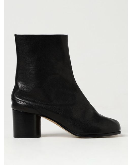 Maison Margiela Black Flat Ankle Boots