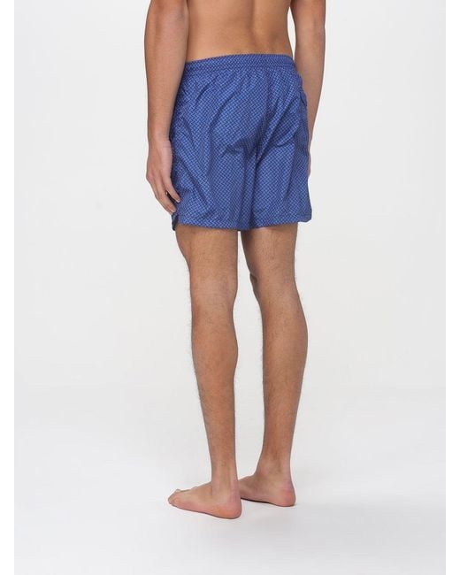Drumohr Blue Patterned Swimsuit for men