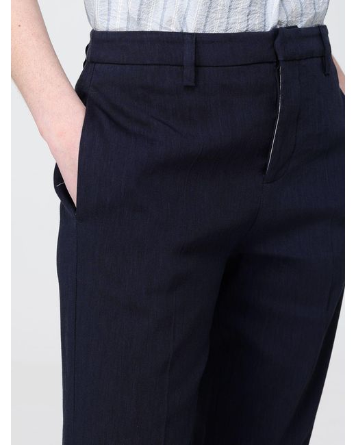 Tela Blue Andrew Cropped Linen Blend Pants