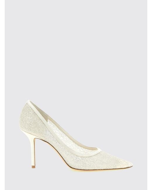 Jimmy Choo White Love 85 Bridal Pumps