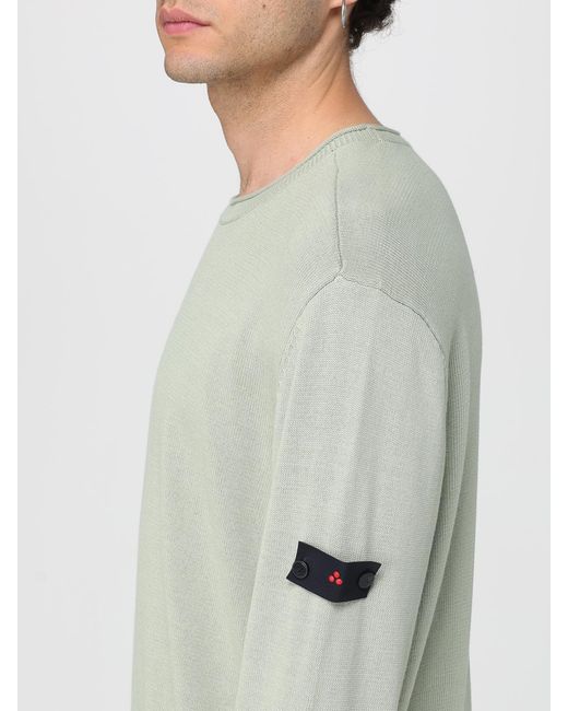Peuterey Green Cotton Crew Neck Sweater for men