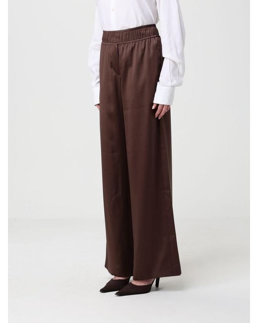 Brunello Cucinelli Brown Silk Jogging Trousers