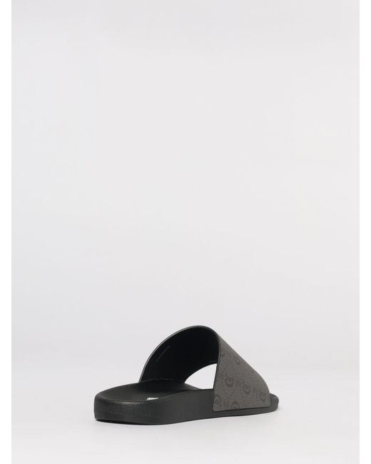 Just Cavalli White Rubber Sliders With Printed Logo for men
