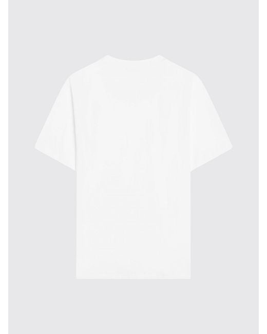 AMI White Organic Cotton Crewneck T-Shirt With Ami De Coeur Embroidery for men
