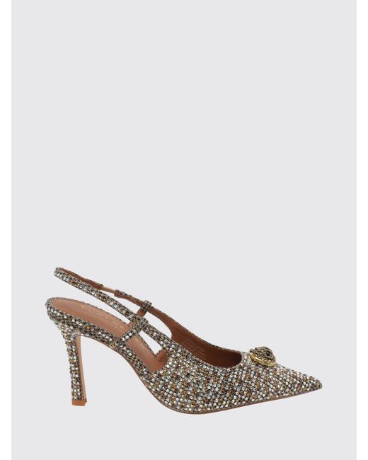 Kurt Geiger Natural Chelsea All Over Rhinestone Viscose Slingbacks