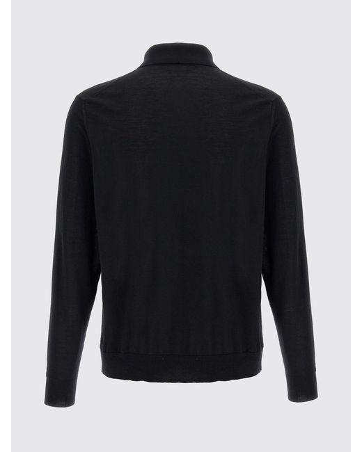 Kiton Blue Wool Knit Polo Shirt for men