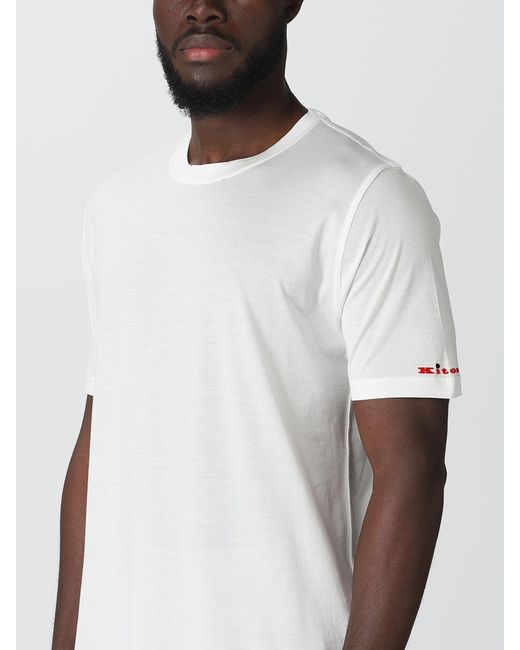 Kiton White T-shirt for men