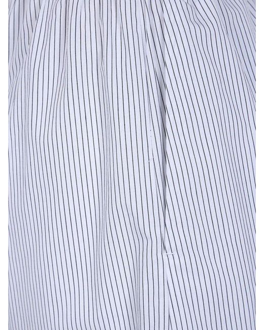 By Malene Birger Blue Striped Cotton Shorts