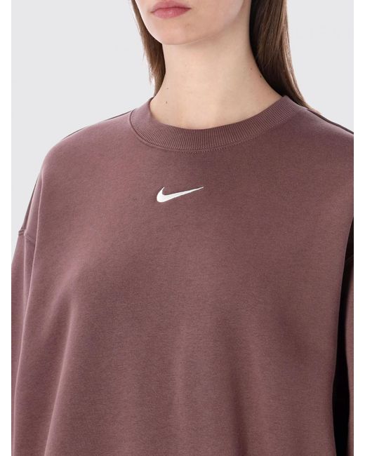 Nike Purple Cotton Blend Crewneck Sweatshirt