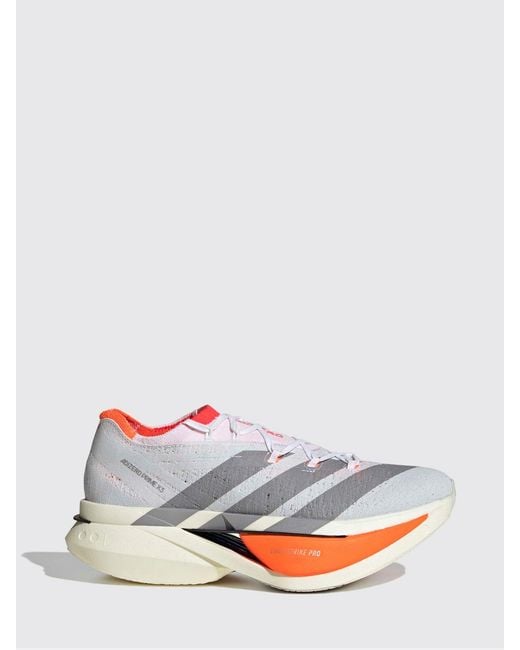 Adidas Originals White Adizero Prime X3 Strung Mesh Sneakers for men