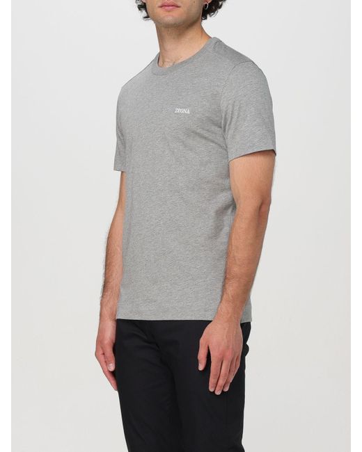 T-shirt Zegna pour homme en coloris Gray