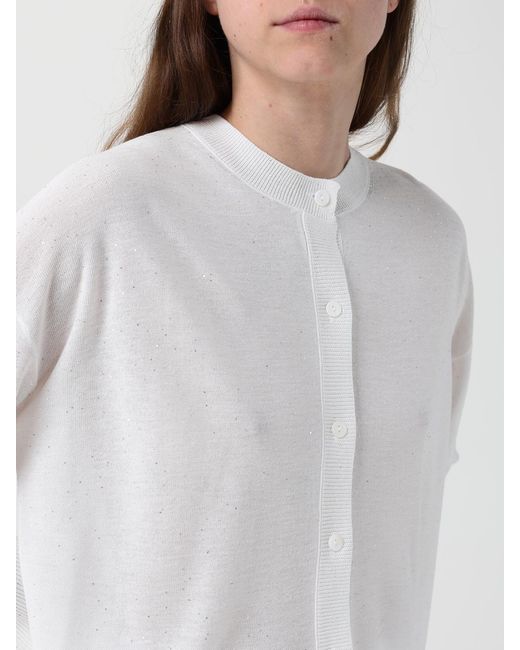 Kangra White Viscose Blend Cardigan