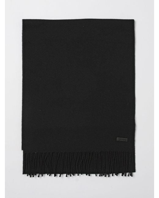 HUGO Black Scarf for men