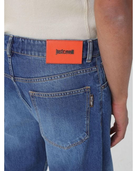 Just Cavalli Blue Denim Straight Jeans for men