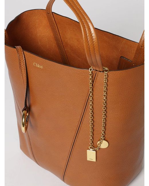 Chloé Brown ChloÉ Spin Grained Leather Bag