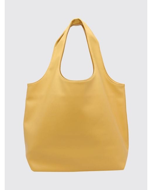 A.P.C. Yellow Ninon Faux Leather Tote Bag