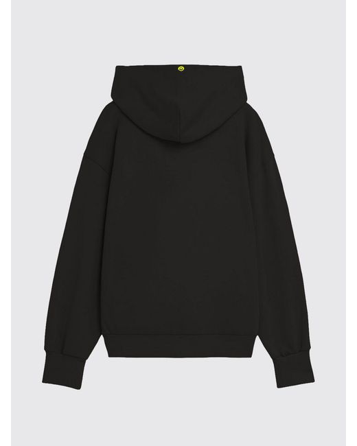Barrow Black Cotton Hoodie With Logo