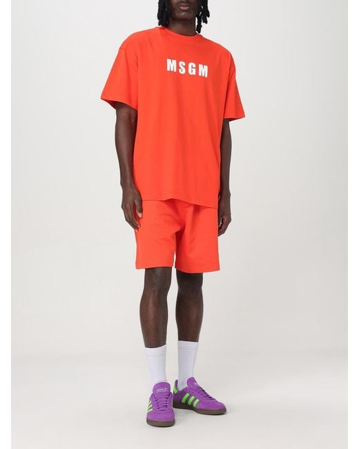 Camiseta Hombre MSGM de hombre de color Orange