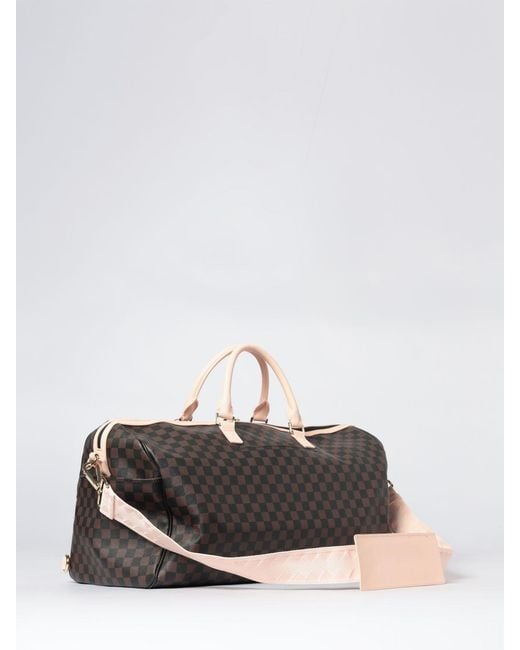 Sprayground Gray Checkered Travel Bag for men