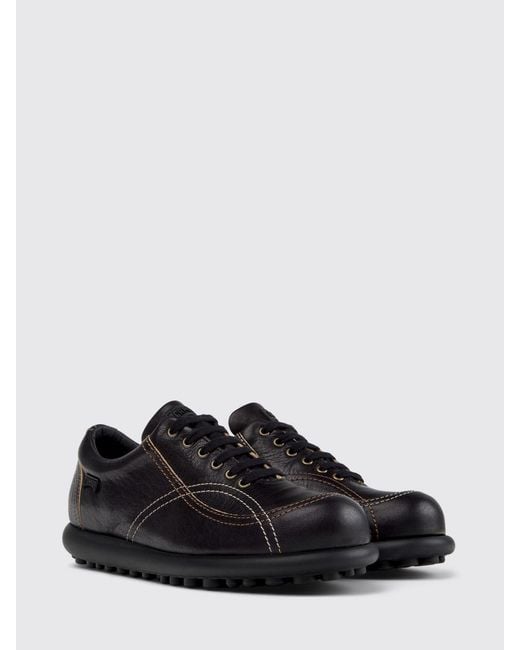 Camper Black Twins Leather Sneakers