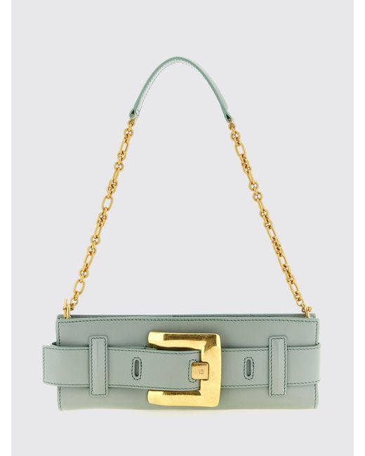 Balmain Green Anthem Leather Pouch