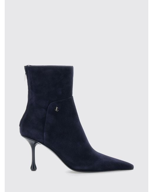 Jimmy Choo Blue Flat Ankle Boots